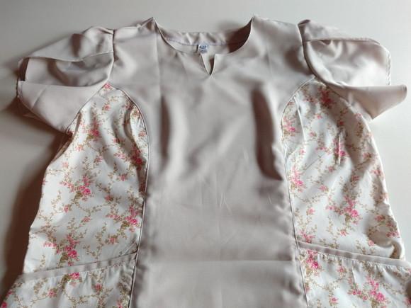 Scrub manga Tulipa com detalhes