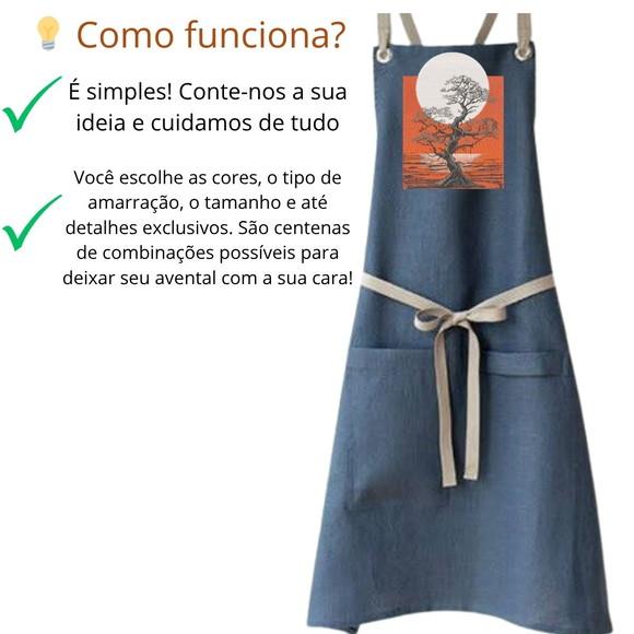 Avental Único! Personalize com Sua Ideia e Surpreenda!