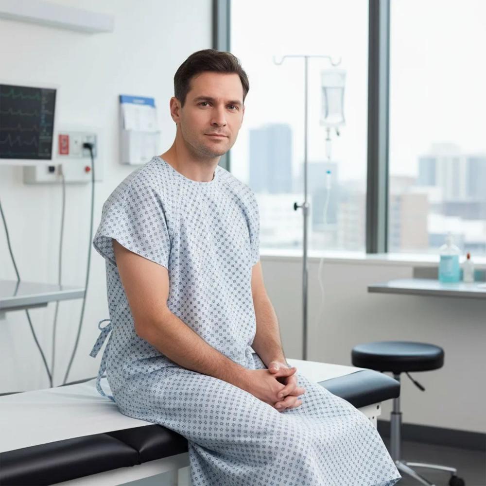 Camisola Hospitalar Fechamento Costas