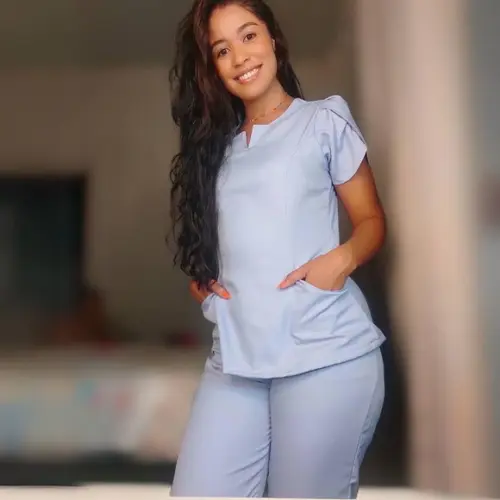 Conjunto Manga Tulipa Estilo Cirúrgico de Alto Nível