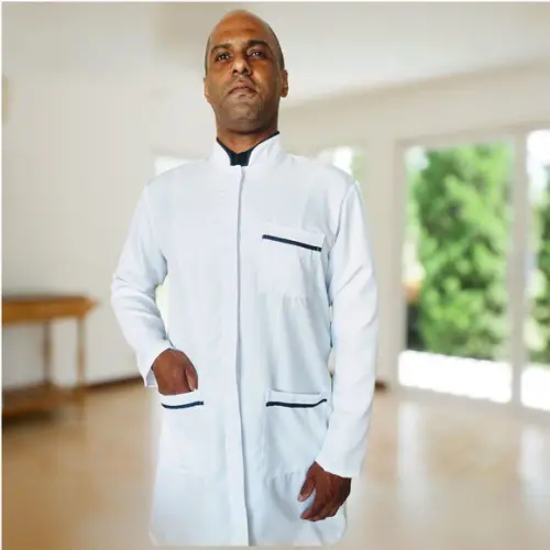 Jaleco Masculino Tradicional Atemporal e Elegante.