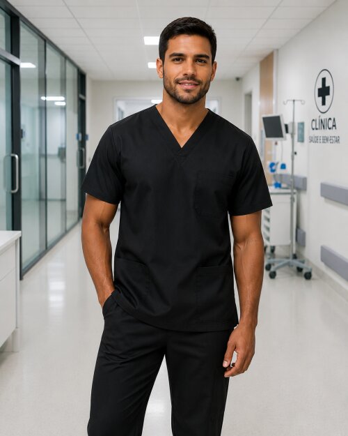 Camisa do Conjunto Privativo Tradicional Em Gabardine