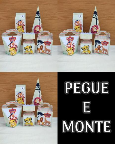 20 Caixas Rei Leão - Monte Sua Caixa