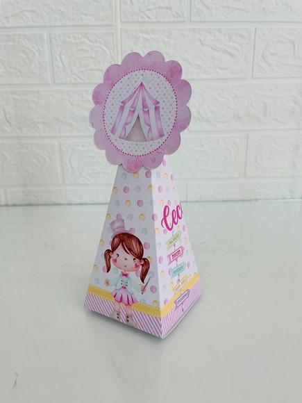 30 Caixas Circo Rosa - Pegue e Monte
