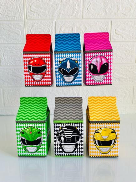 Caixa Milk Power Rangers- Pegue e Monte