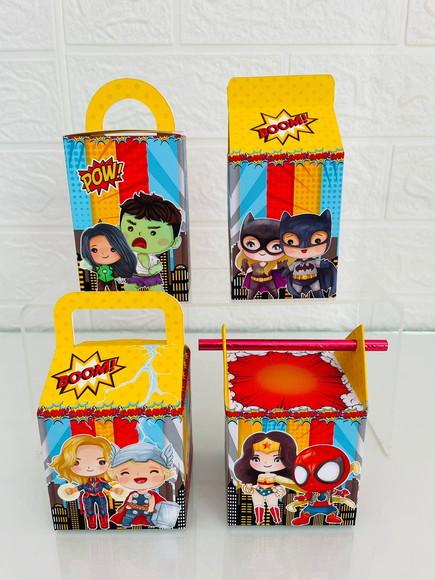Kit 20 Caixas Herois e Heroinas - Pegue e Monte