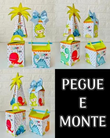 20 Caixas Dino Baby - Monte Sua Caixa
