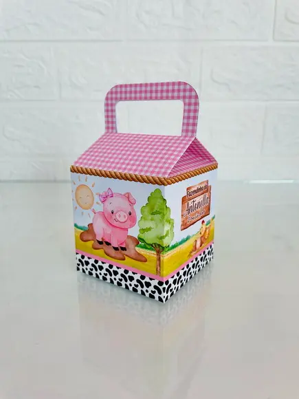 20 Caixas Fazendinha Rosa - Pegue e Monte