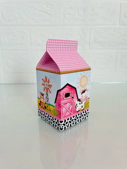 20 Caixas Fazendinha Rosa - Pegue e Monte