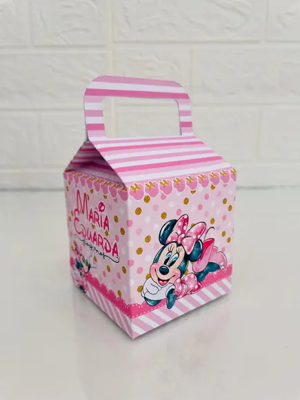 20 Caixas Minnie Rosa - Pegue e Monte