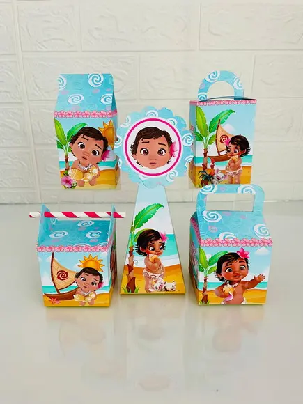 20 Caixas Moana Baby- Pegue e Monte