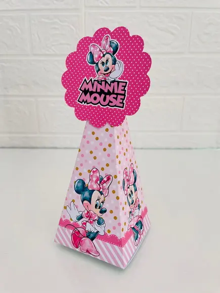 20 Caixas Minnie Rosa - Pegue e Monte