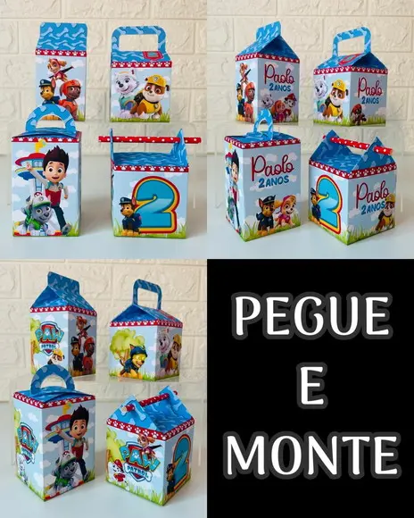 20 Caixas Patrulha Canina - Monte Sua Caixa