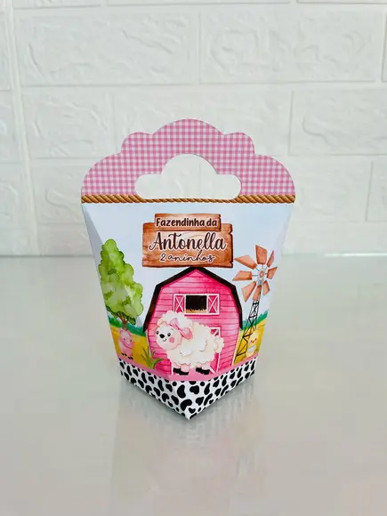 30 Caixas Fazendinha Rosa - Pegue e Monte