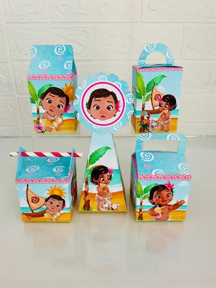 30 Caixas Moana Baby - Pegue e Monte