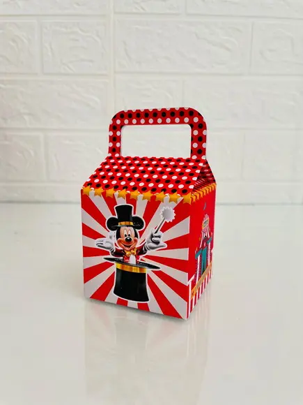 50 Caixas Mickey Circo - Pegue e Monte