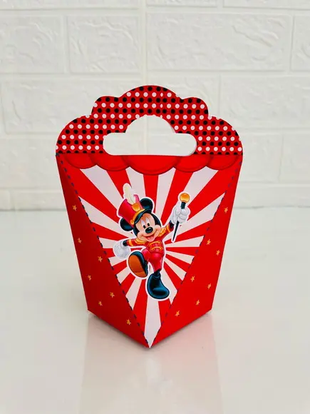 50 Caixas Mickey Circo - Pegue e Monte