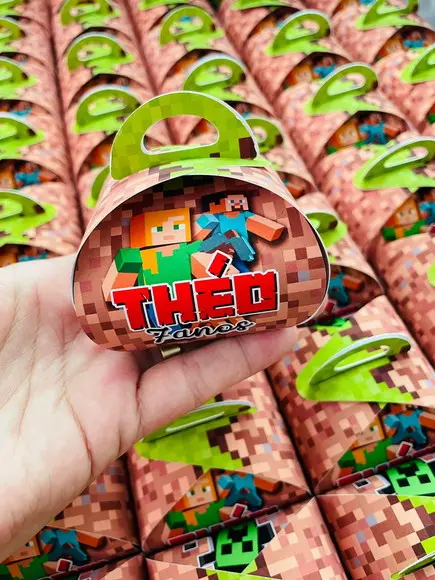 Porta Bombom / Mini Brownie Minecraft