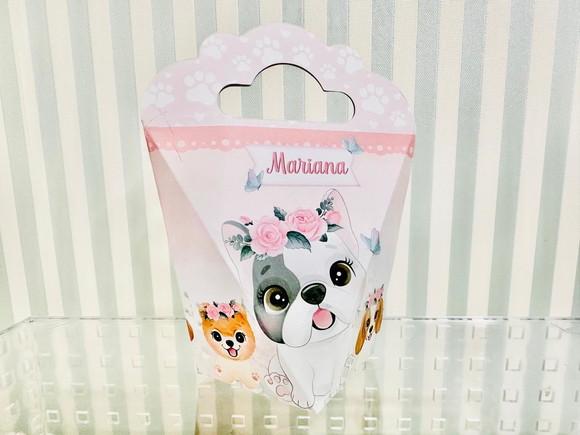 20 Personalizados Cachorrinhos Rosa