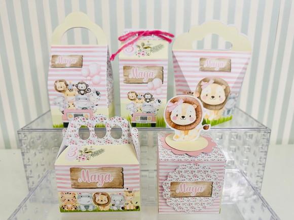 20 Personalizados Tema Safari Rosa