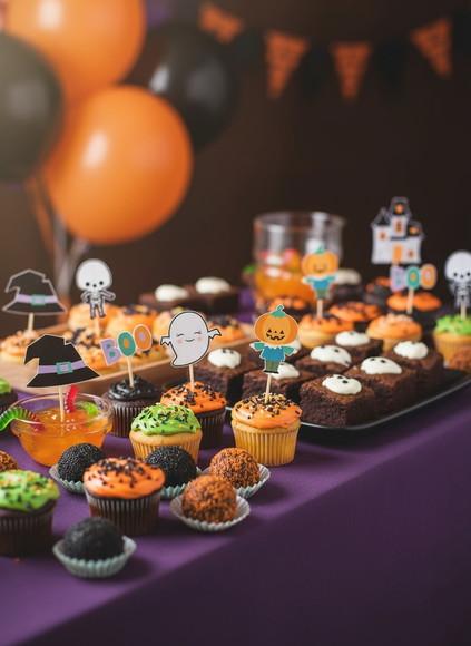 25 Un. Toppers para Doces e Cupcakes Tema Halloween