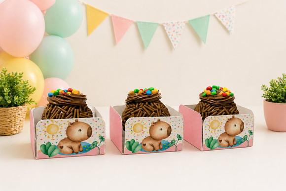 50 Forminhas Tema Capivara Candy - Envio Rápido