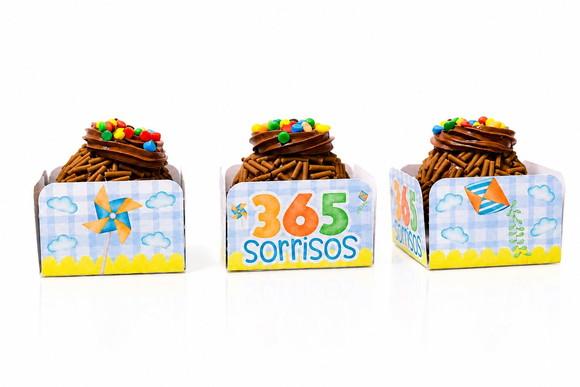 50 Forminhas Tema 365 Sorridos - Envio Rápido