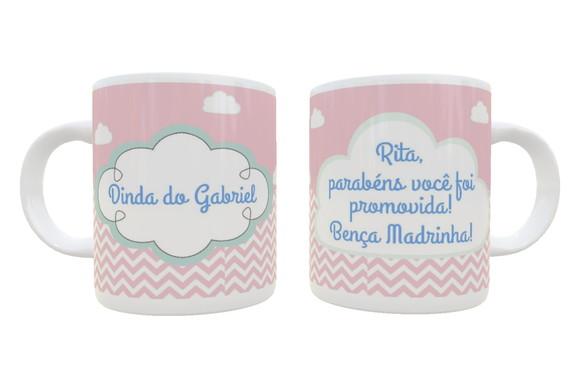 Caneca Convite Padrinhos de Batismo