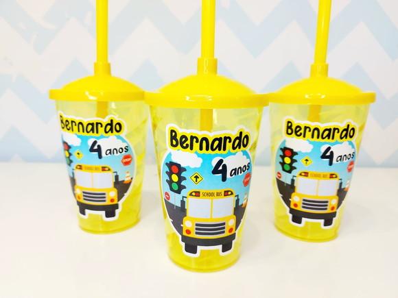 Copo Twister Onibus Amarelo 400ml