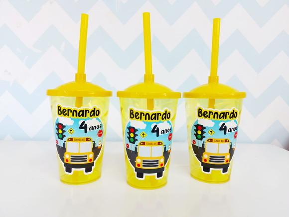 Copo Twister Onibus Amarelo 400ml