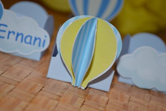 Forminha nuvens e balão 3D - Frete Gratis