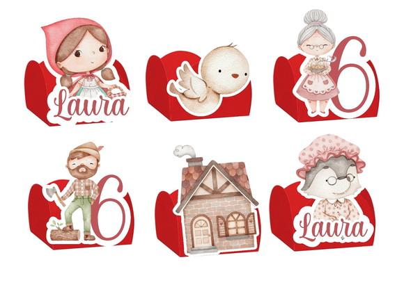Forminhas Personalizada Chapeuzinho Vermelo Pronto Entrega