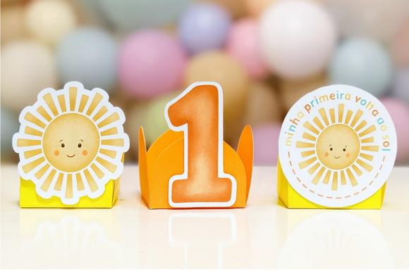 Forminhas Toppers Primeira Volta ao Sol Pronto Entrega