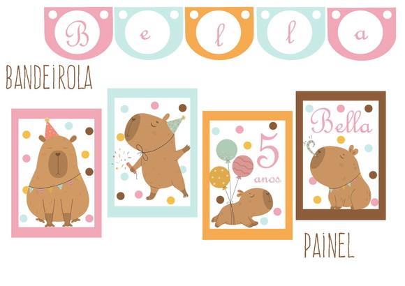Kit Festa - Tema Capivara Especial 4 _ Cliente Retira