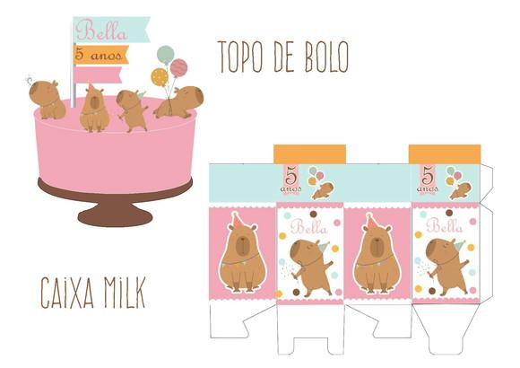 Kit Festa - Tema Capivara Especial 4 _ Cliente Retira