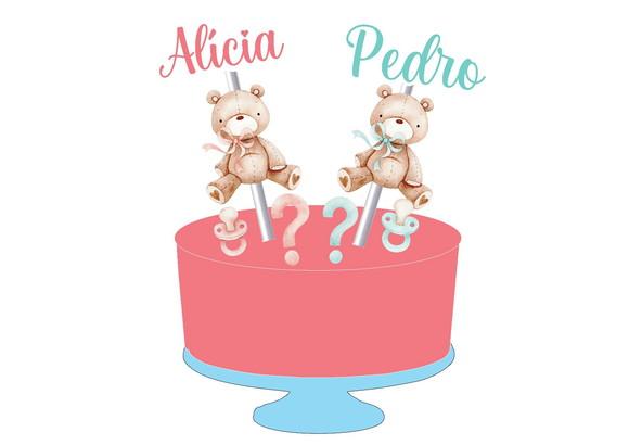 Kit Festa Só Um Bolinho - Chá Revelação