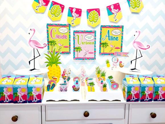 Kit so um bolinho - Flamingo