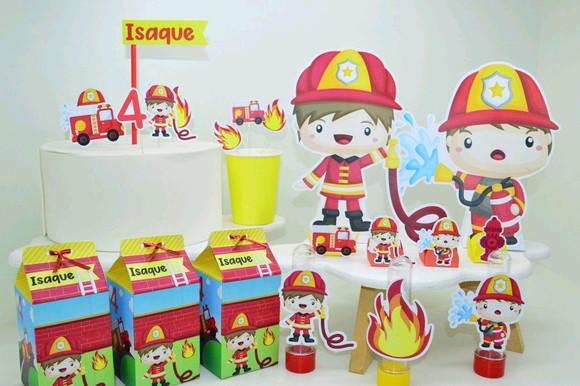 Kit So Um Bolinho - Tema Bombeiros