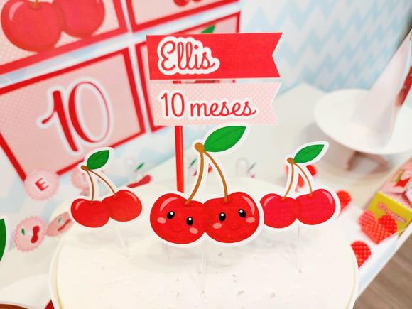 Kit So Um Bolinho 99 Itens - Tema Cereja