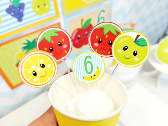 Kit So Um Bolinho 99 Itens - Tema Frutinhas