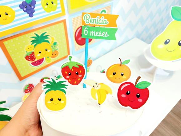 Kit So Um Bolinho 99 Itens - Tema Frutinhas