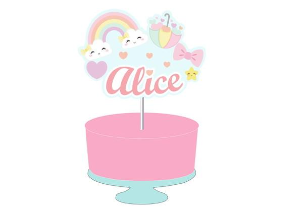 Kit Só Um Bolinho Tema Chuva de Amor