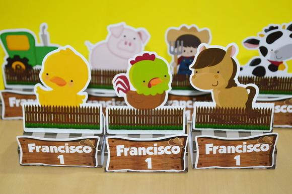 Porta chocolate duplo Fazendinha