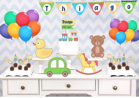 Promoção Kit Festinha Tema Brinquedos da Minha Infância