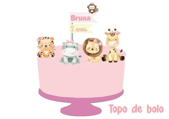Promoção Kit Festinha Tema Safari Rosa