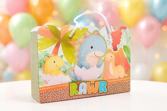 Sacolinha Dino Baby Lembrancinha Pronto Entrega