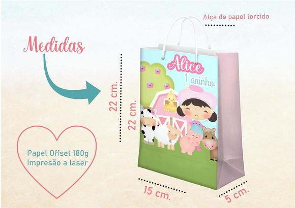 Sacolinha Tema Fazendinha Meninas