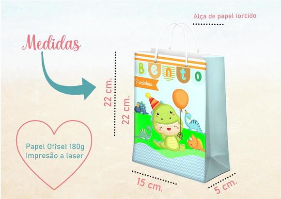 Sacolinha Tema Dinossauro Baby