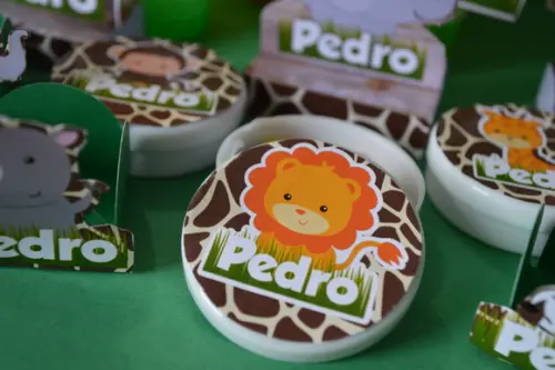 10 Latinhas Safari Personalizada