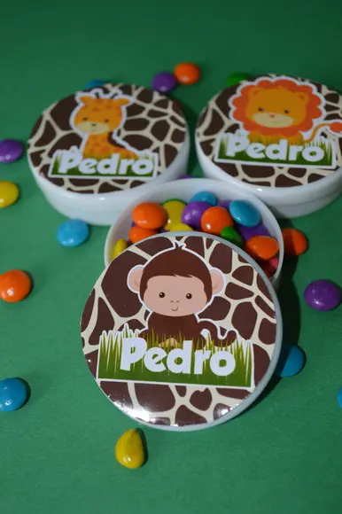 10 Latinhas Safari Personalizada